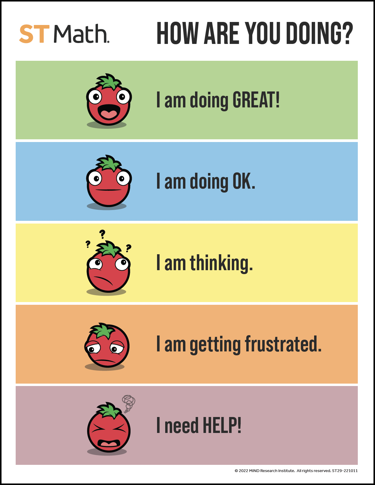 Perseverance "How are you doing?" ST Math Help