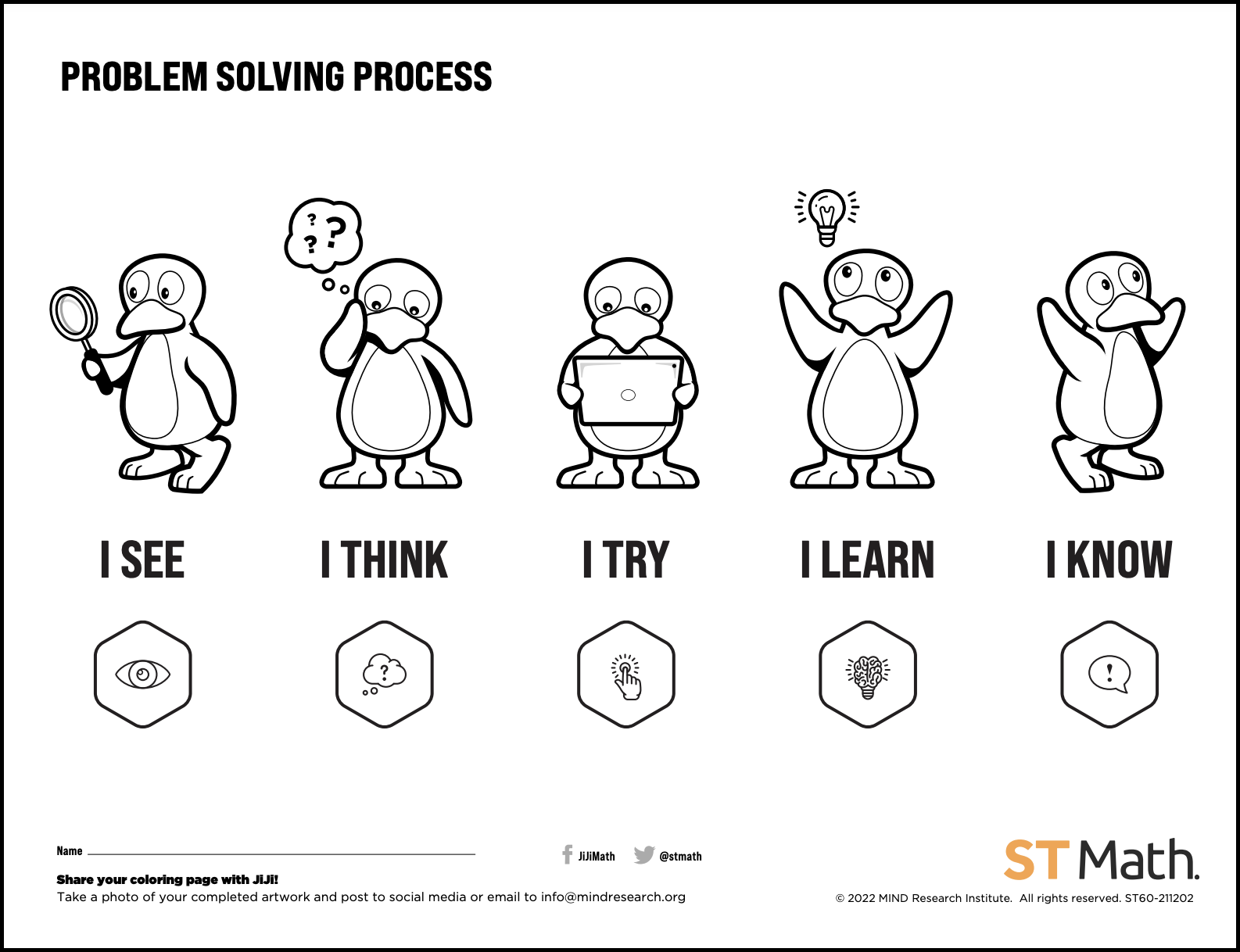 problem solving coloring sheets