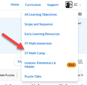 location of st math camp link