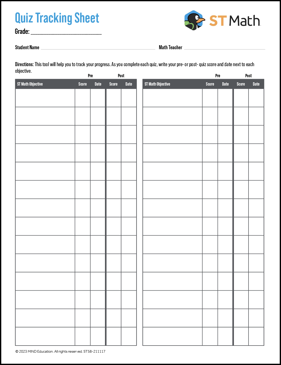 Quiz Recording And Tracking ST Math Help