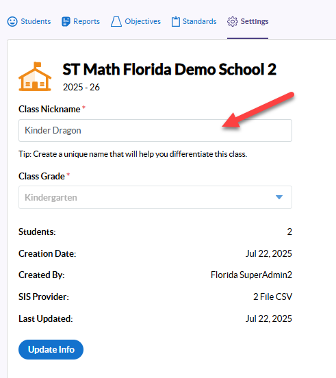 where to rename a class