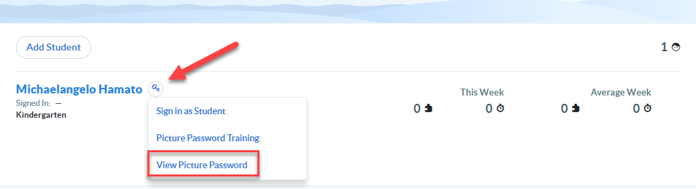 Where to find View Picture Password option